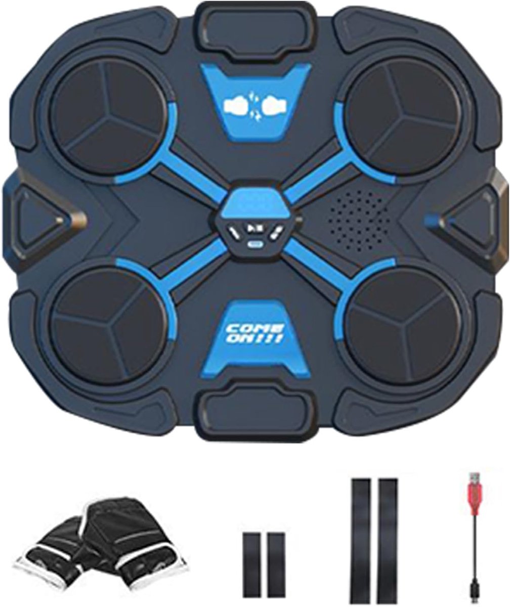 Slimme Muziek Boksmachine - Draadloos Ponsen Pad - Thuis Fitness - Ritme Gestuurd - 28cm Diameter - Zwart