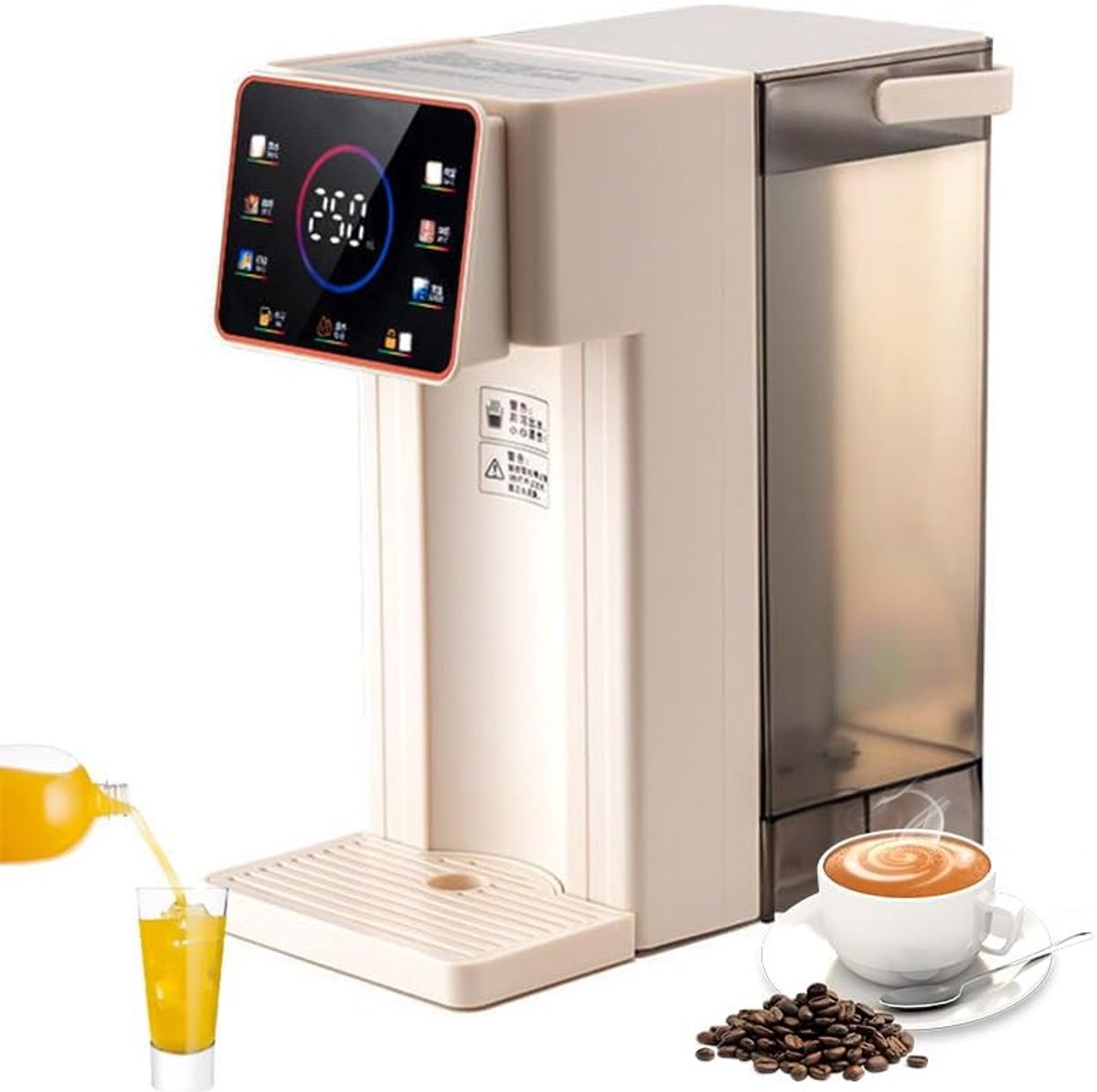 Warmwaterdispenser - Direct heet water - Snel thee zetten - 6 temperatuurstanden - 3L tankcapaciteit - Beige