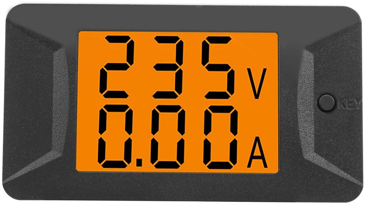 Spanning Ampère Meter - Digitale Paneelmeter - Stroom Meten - Handmatige Foutaanpassing - AC 40-400V 100A - Zwart