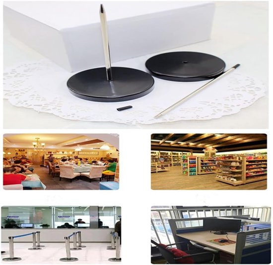 Kwitantiehouders 4 Stuks - Papieren Puntenhouder - Bestellingen Sorteren - Stabiele Ronde Basis - 14 cm Lengte - Zwart — afbeelding 4
