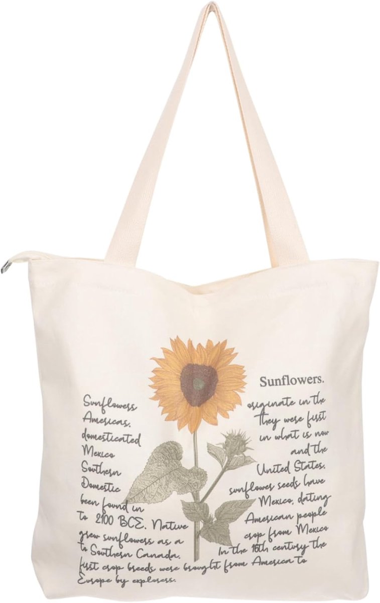 Canvas Tas - Dames Handtas - Dagelijks Gebruik - Bloemenontwerp - 40 x 35 cm
