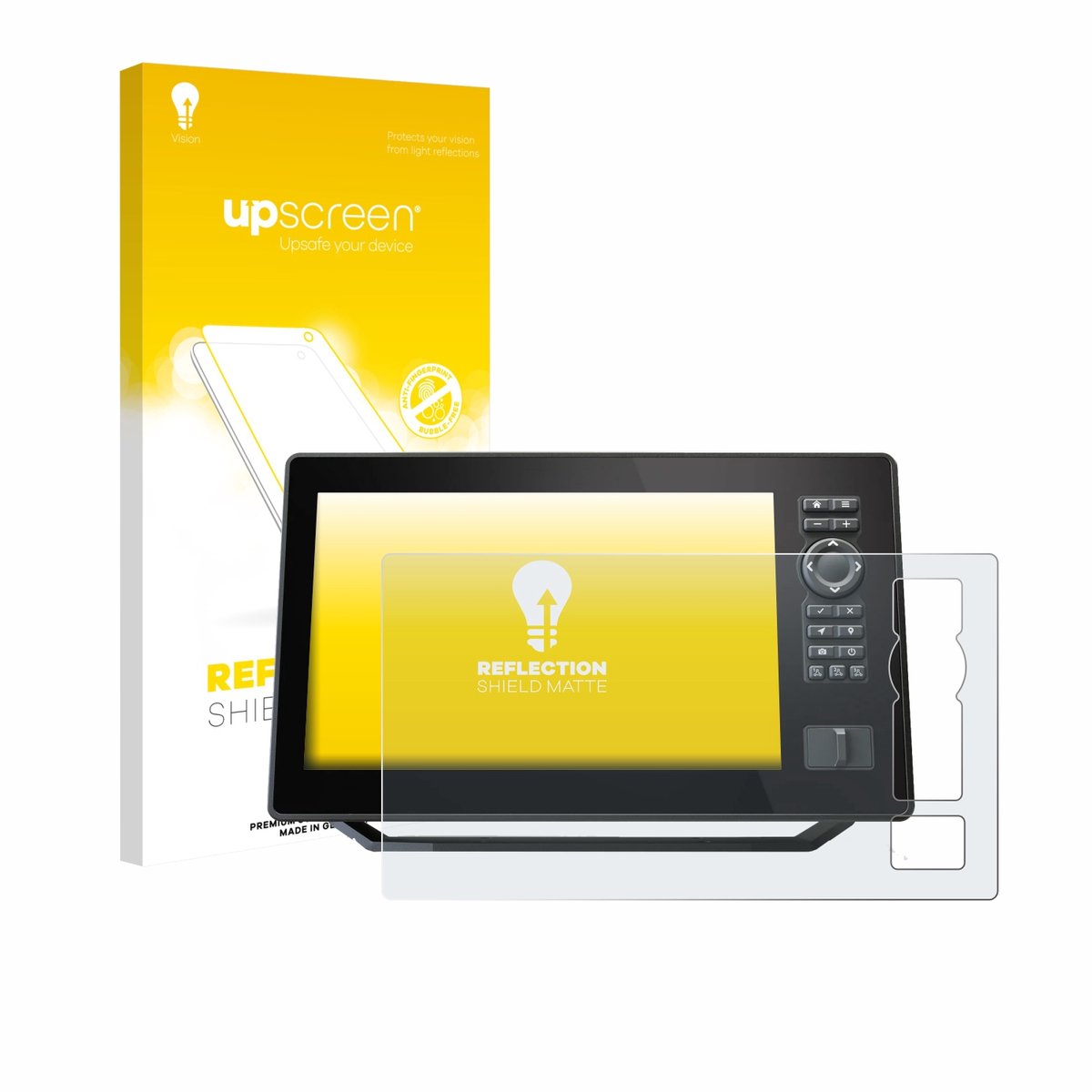upscreen - Screenprotector voor Humminbird Xplore 9 - Folie Beschermfolie anti glare matte