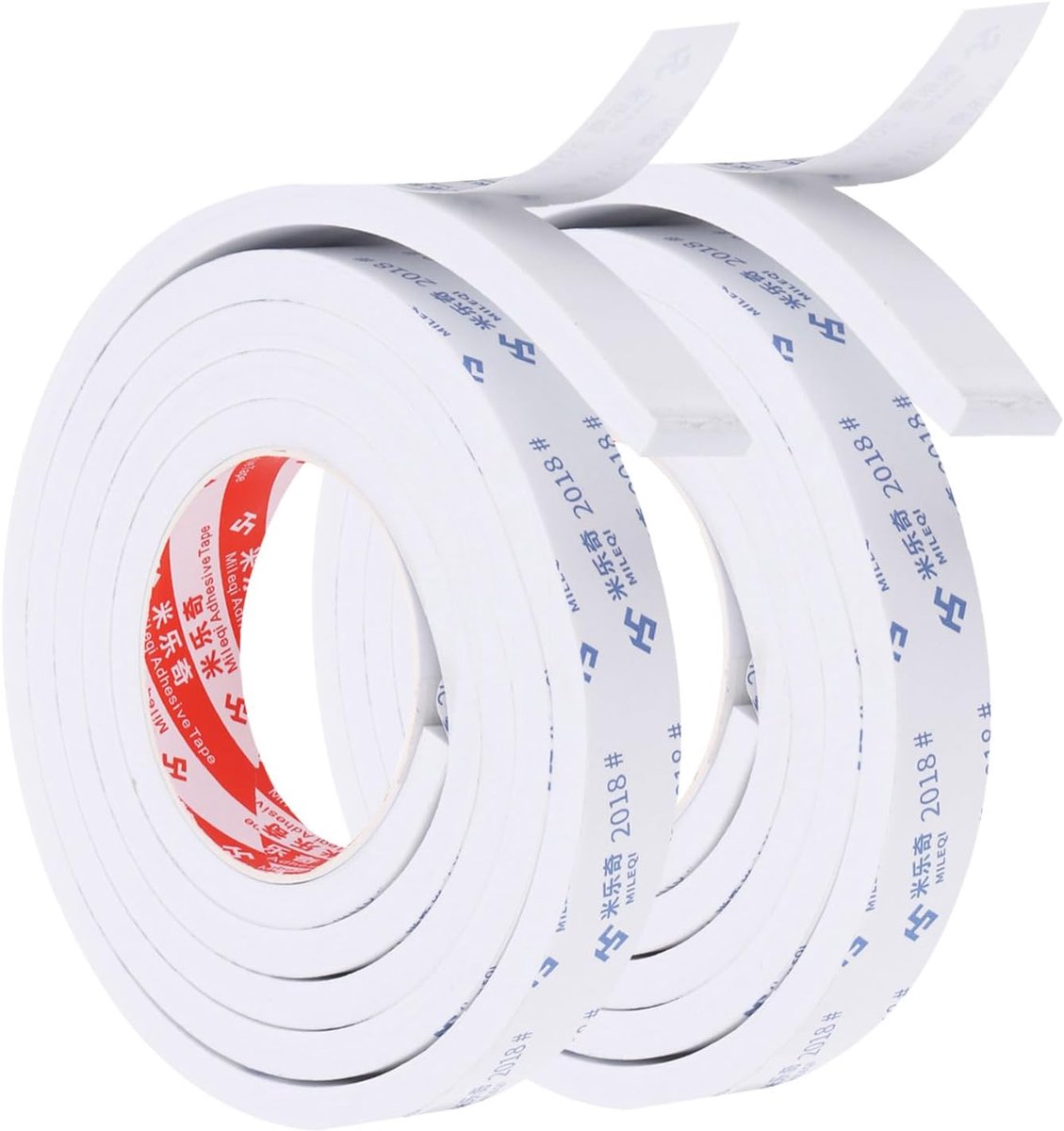 Afdichtingsschuimtape - Tochtband - Tochtwering - Dubbelzijdig - 2m x 3cm x 8mm - Wit