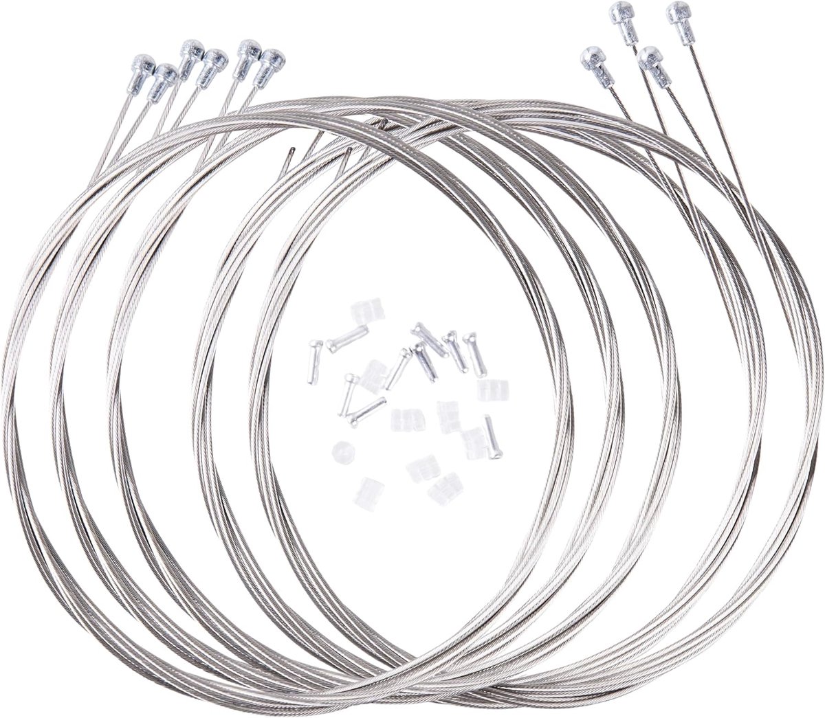 Fietsremkabels Binnen - Standaard Remleiding - Fiets Reparatie - Roestvrij Staal 19 Draden - 17 Meter Lengte - Zilver