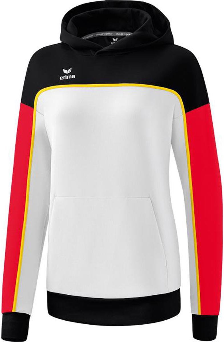 Erima Change Sweatshirt Met Capuchon Dames - Wit / Zwart / Rood | Maat: 34