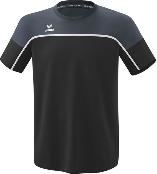 Erima Change T-Shirt Heren - Wit / Slate Grey / Zwart | Maat: L