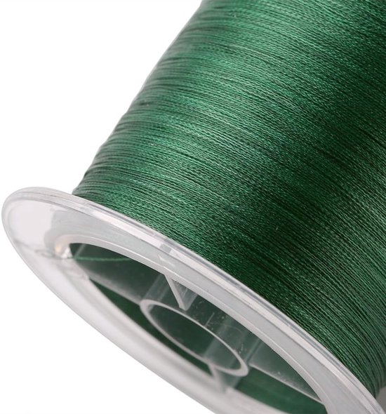 Gevlochten Vislijn - Visdraad PE - Vissen Karpervissen - Lage Rek Sterk - 300m 27.2kg - Groen van Merkloos — afbeelding 4