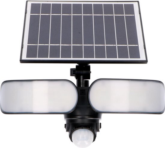 LED's light by Shada LED's Light MaxPower Solar LED Schijnwerper met sensor - Draadloos - IP65 - Zwart