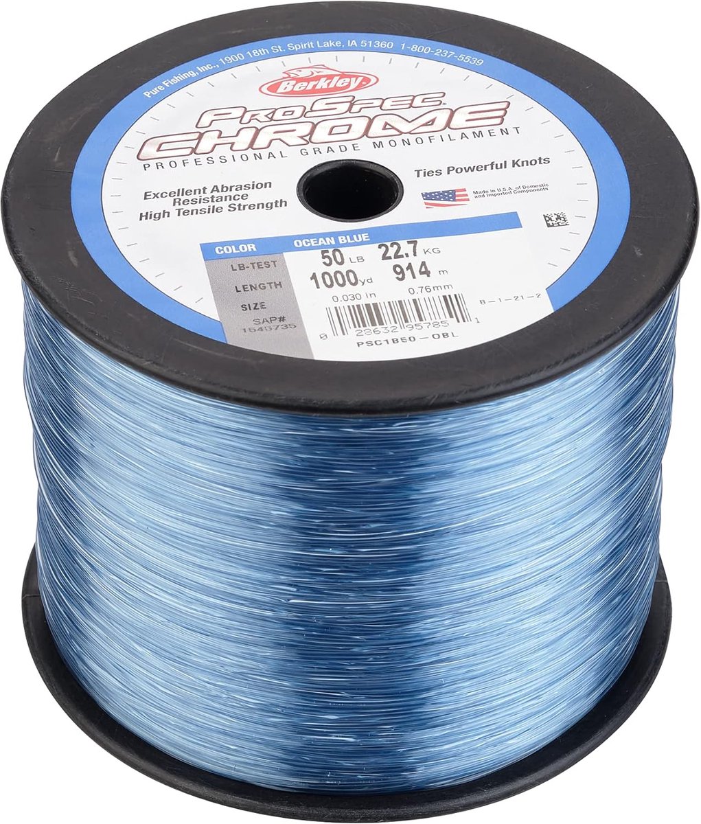 Vislijn Monofilament - Sterke Lijn - Zoutwater Vissen - Professionele Kwaliteit - 9 kg 1000m - Ocean Blue