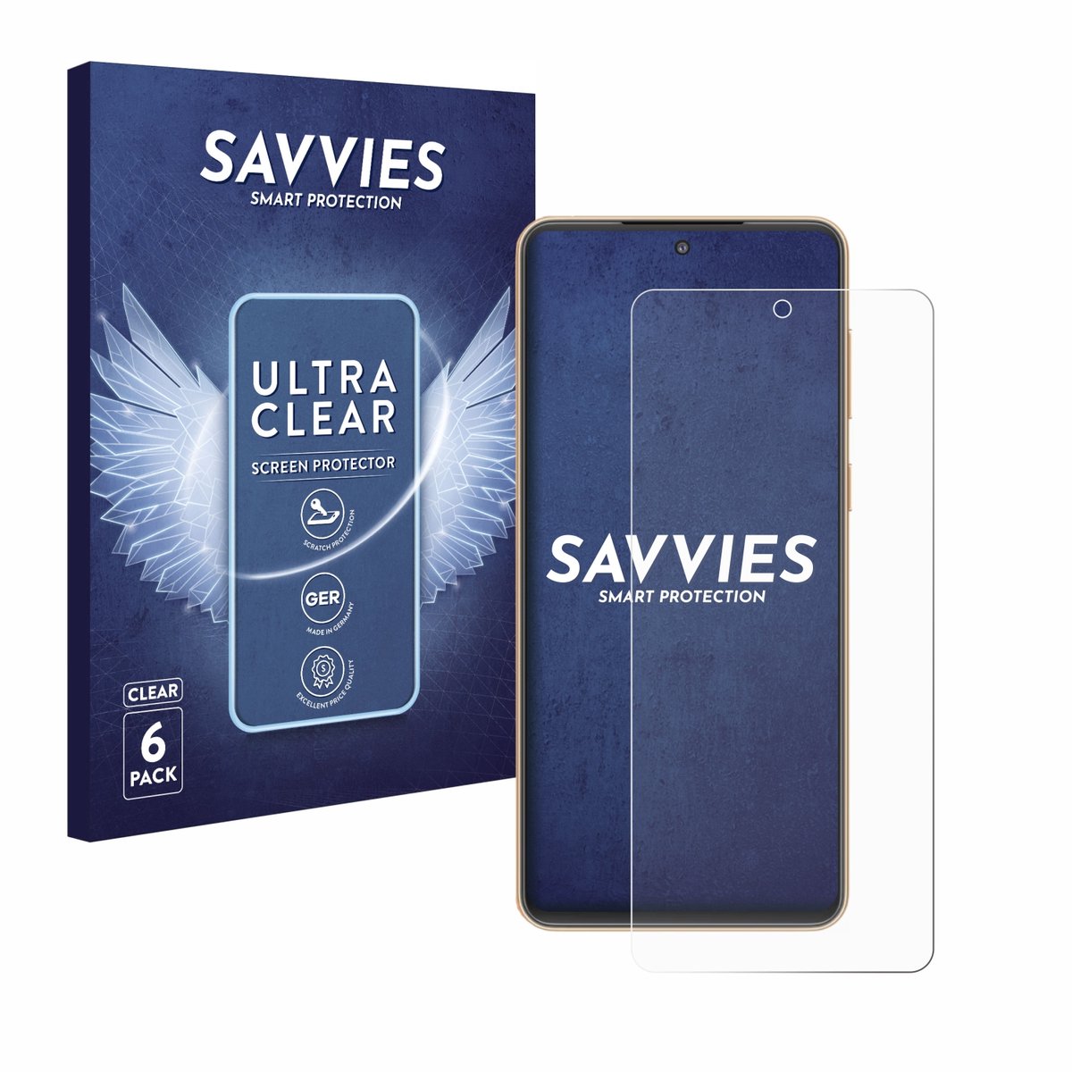 Savvies - Screenprotector voor Samsung Galaxy F55 - Folie Beschermfolie transparant 6 Stuks