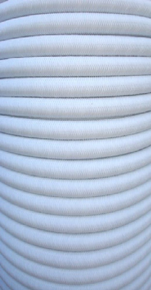 Expanderen touw - Rubberen koord - Zeil vastzetten - UV-bestendig materiaal - 10 meter 10mm - Wit
