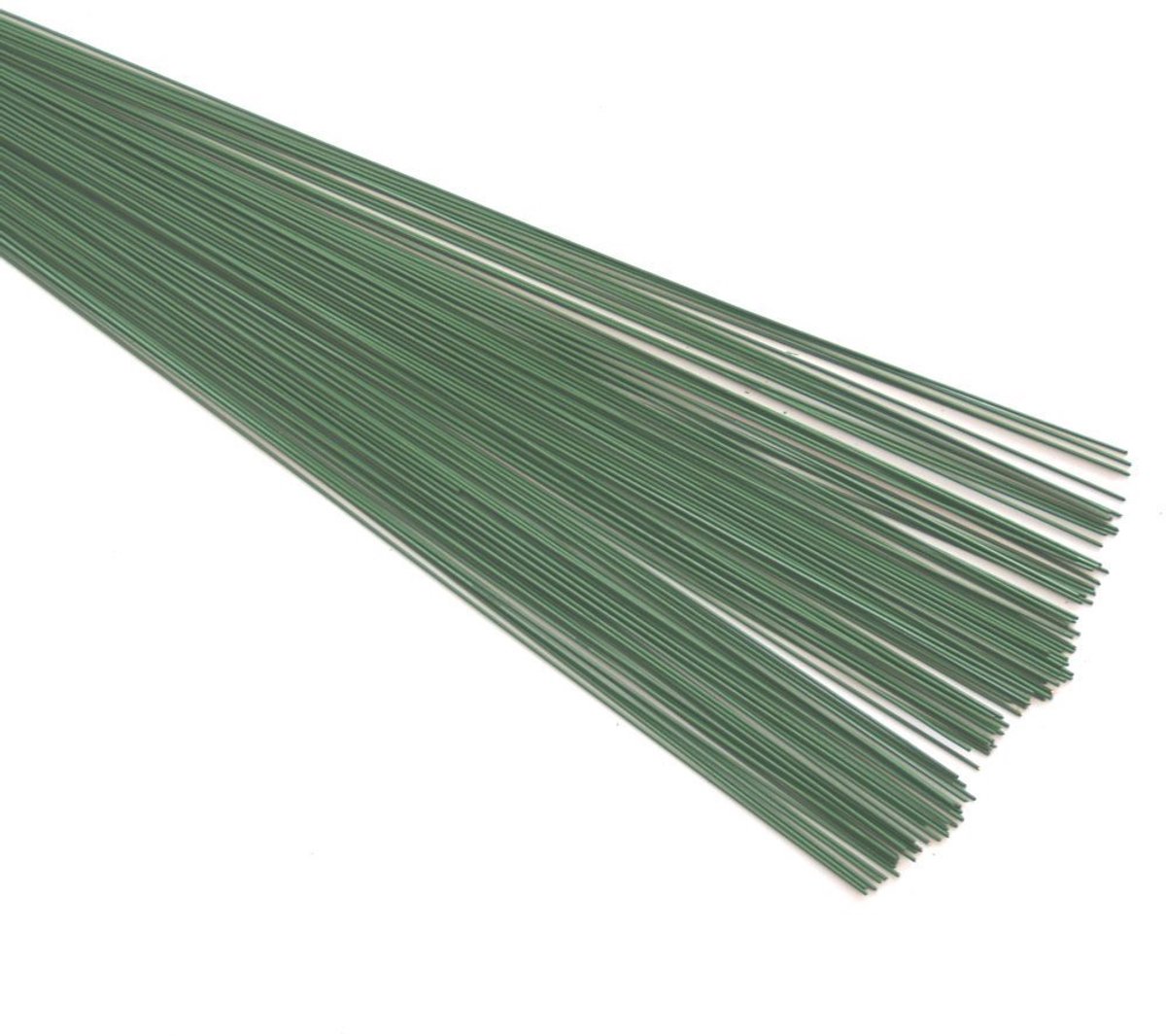 Bloemisten Draad - Staafdraad Bloemen - Bloemstukken Maken - Groen Gelakt IJzer - 0.9mm 19cm - Groen
