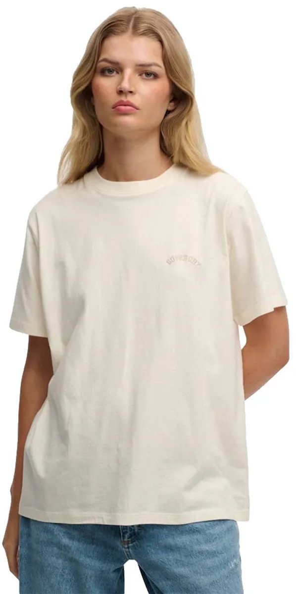 Superdry Essential T-shirt met logo en losse pasvorm Dames T-shirts Wit