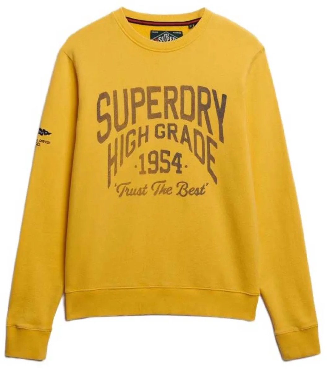Superdry Coastal Relaxed Sweatshirt L Man Geel