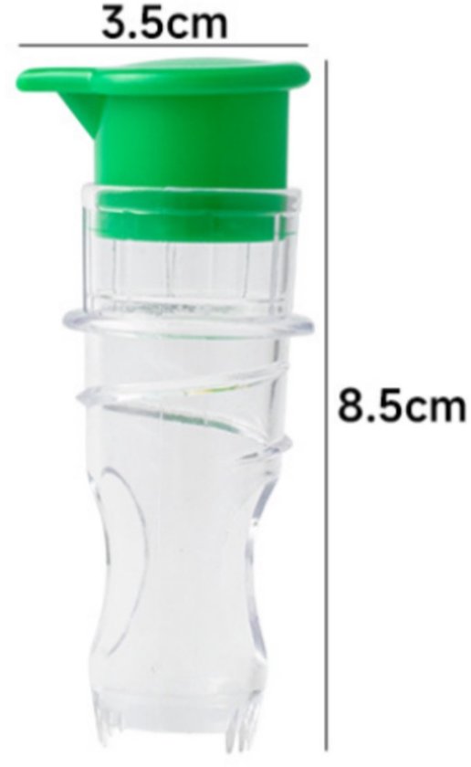 8 stuks handmatige citruspers - van voedselveilig kunststof - met geïntegreerd filter - voor citroen en sinaasappel - groen — afbeelding 4
