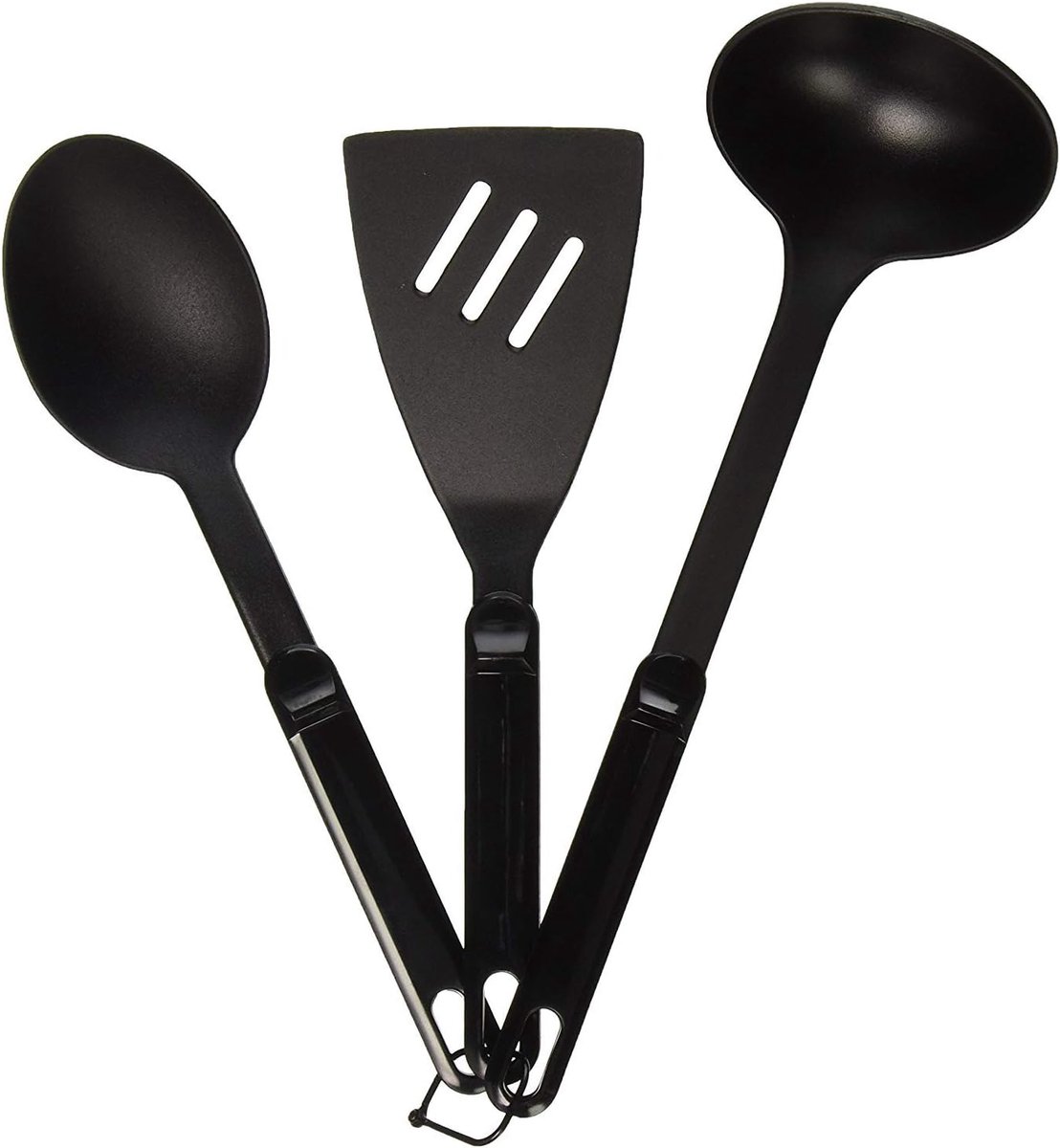 Nylon Ring Set - Kookgerei Set - Kamperen Keuken - Compact Gebonden - 3 Delig - Zwart