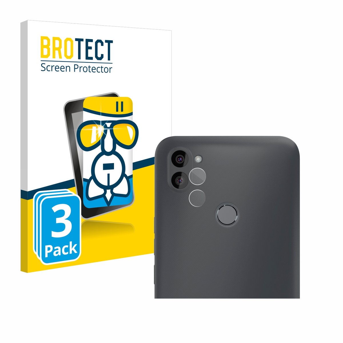 Screenprotector 3 Stuks voor Gigaset GS5 Lite (Voor+Camera) Beschermglas transparant