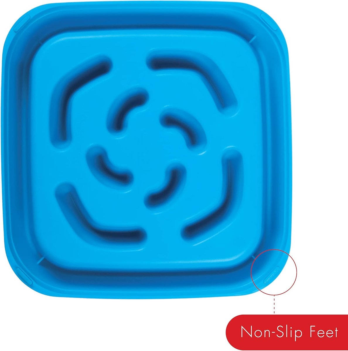 Honden Voerbak - Slow Feeder - Gezond Eten - Doolhof Ontwerp - 6 Koppen Capaciteit - Blauw