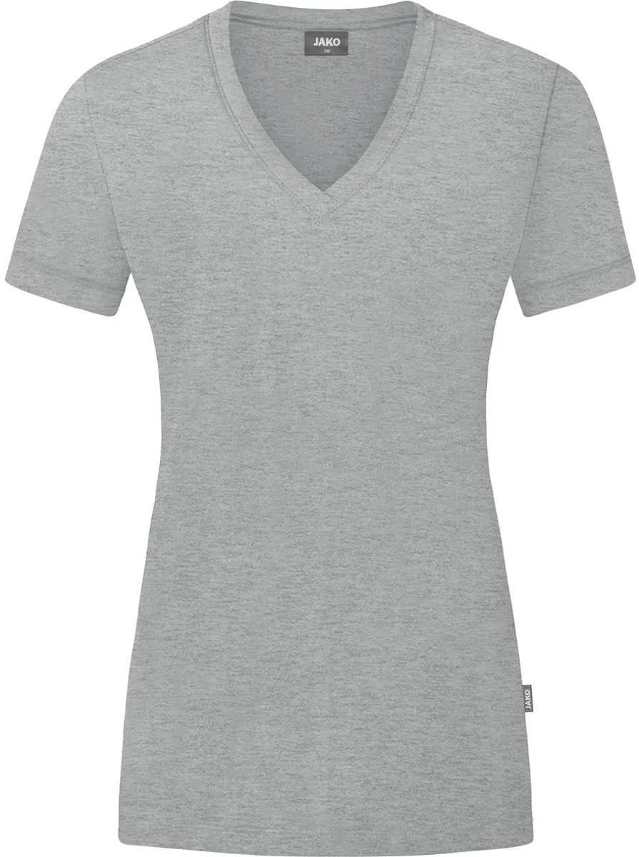 Jako Organic T-Shirt Dames - Lichtgrijs Gemeleerd | Maat: 36