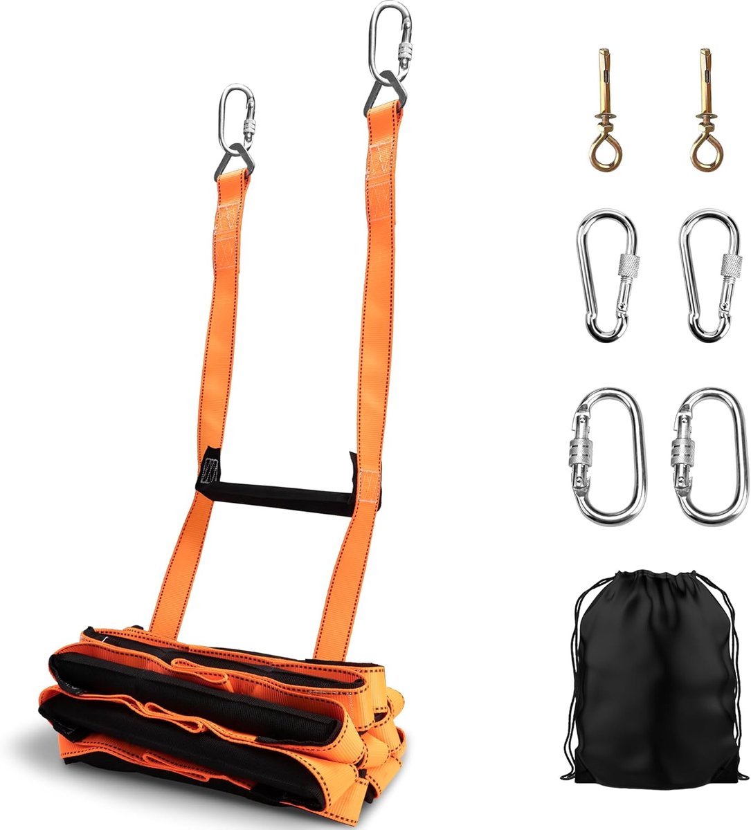 Touwladder Noodladder - Flexibele Vluchtladder - Veilig Ontsnappen - Vlamvertragend Materiaal - 3 Meter Lengte - Oranje
