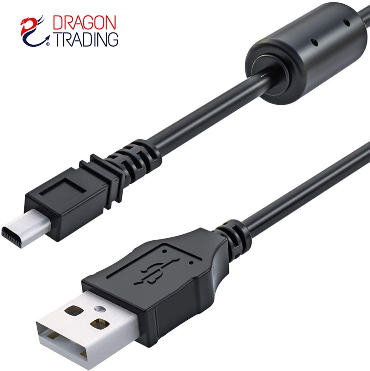 Reserve USB Kabel - Beeldoverdracht Oplader - Camera Data - Brede Compatibiliteit - 11.3 x 6.6 cm - Zwart
