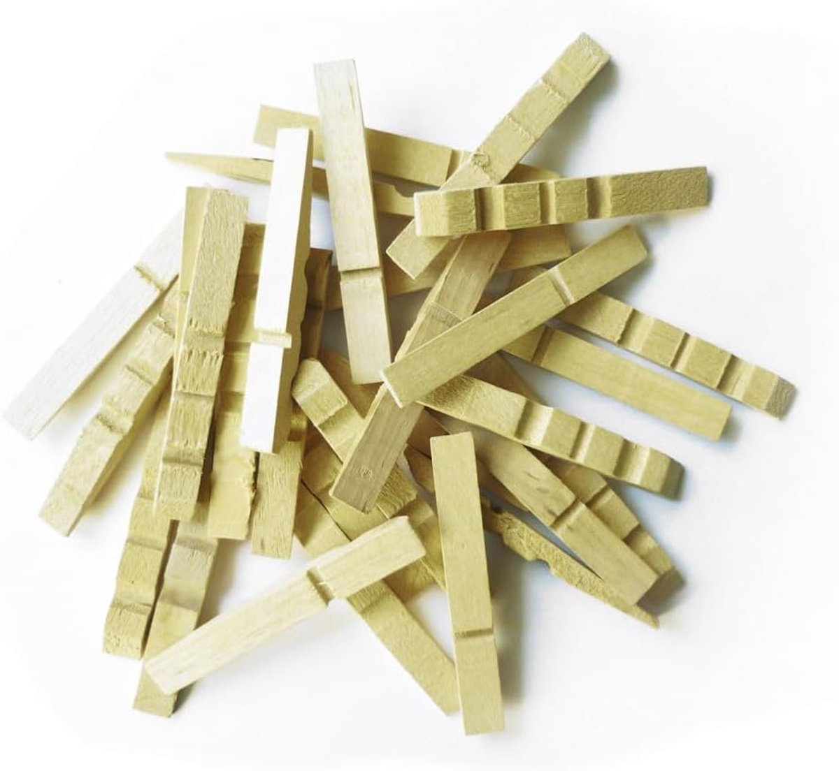 Halve Wasknijpers - Houten Knijpers - Creatieve Projecten - 200 Stuks - 73 cm - Beige