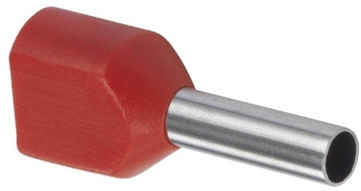 Duo Adereindhuls geisoleerd 1mm² rood - per 100 stuks