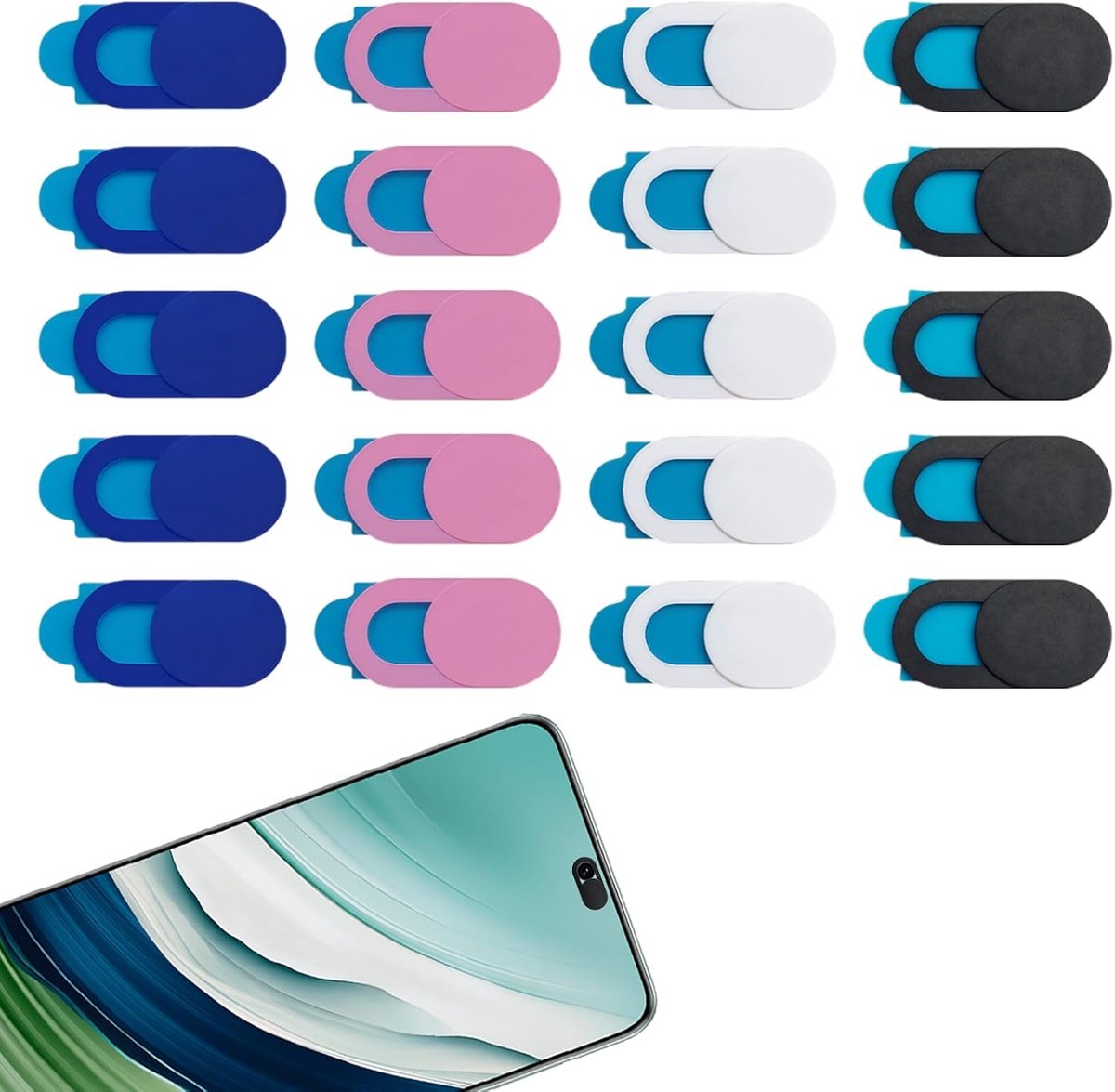 Webcamhoezen - Privacy Covers - Bescherm Je Privacy - Ultradun Schuifontwerp - 5 x 1 x 02 cm