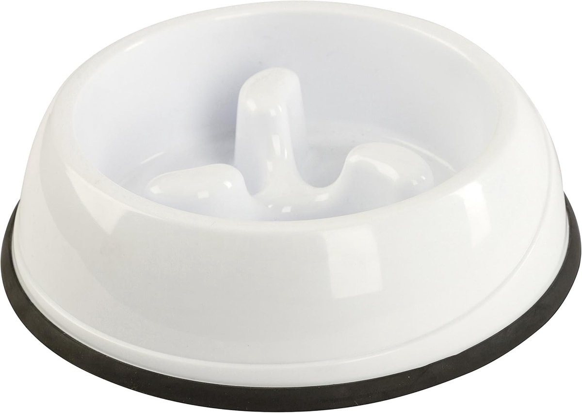 Anti-Mors Voerbak - Drinkbak Kat - Schoon Eten - Antislip Bodem - 1 Liter - Wit