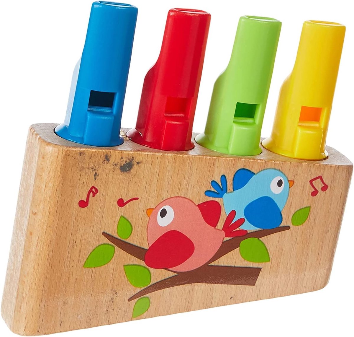 Kinderfluit - Muziek Speelgoed - Muziek Maken - Vier Tonen - 10 cm - Regenboog Kleuren