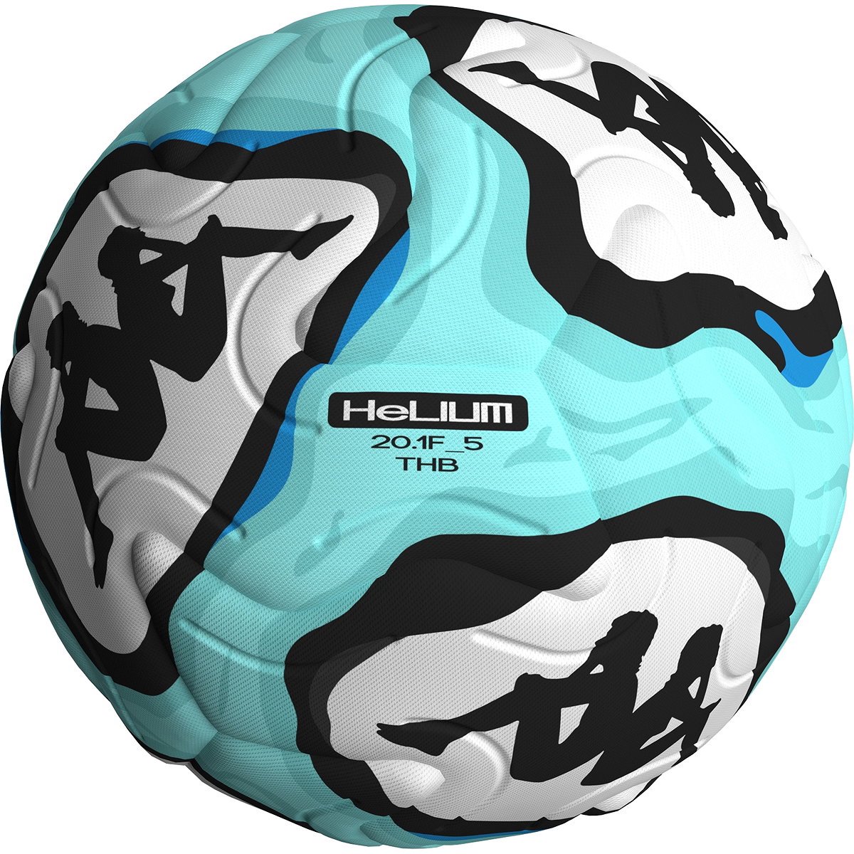 Kappa Helium 20.1F Thb Wedstrijdbal - Wit / Hemelsblauw | Maat: 5