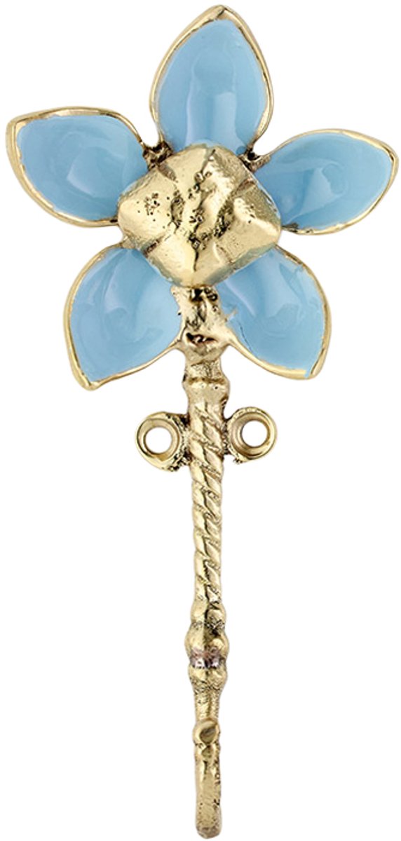Doing Goods Liv Flower Wandhaak - Light Blue