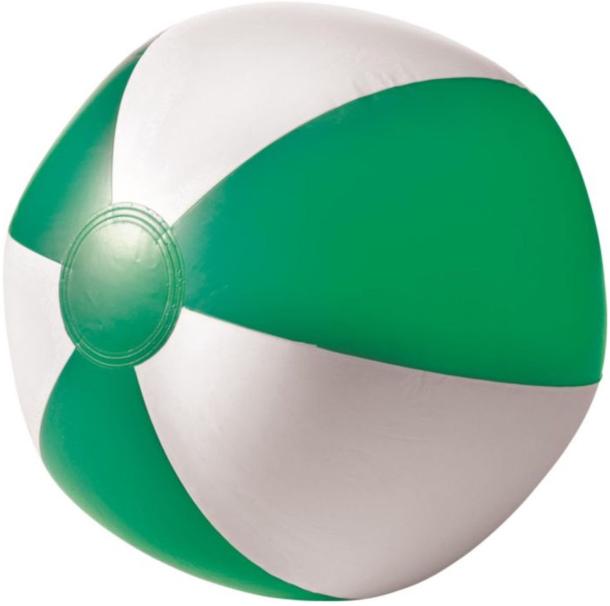 Impression Strandbal - opblaasbaar - zwembad speelgoed - groen/wit - D26 cm