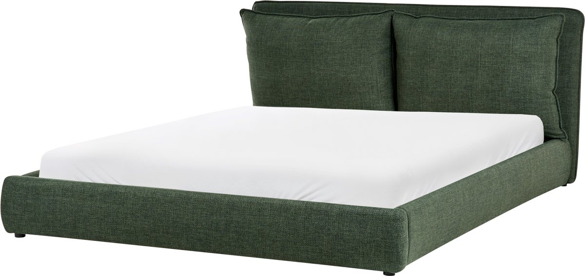 Beliani BAJONNA - Waterbed - Donkergroen - 180 x 200 cm - Polyester