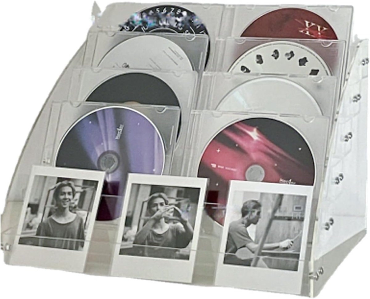 Cd-houder Rek - Opbergdozen Stand - Cd-opslag - Zwevend Effect - 33 x 22 x 5 cm - Helder