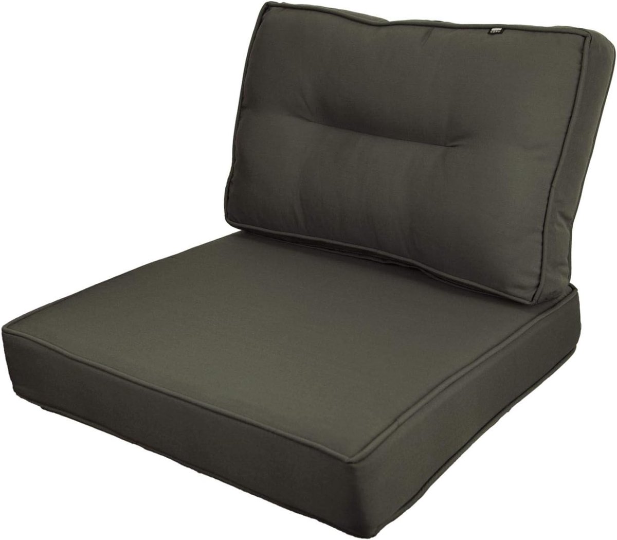 Lounge kussen set - Zit en rugkussen - Buiten zitten - Waterafstotende stof - 60x60 en 60x40 - Grijs