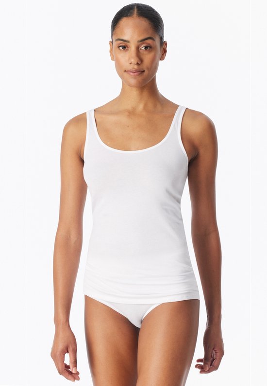 Schiesser Top 2-pack biologisch katoen wit - 95/5 Dames Onderhemd - wit