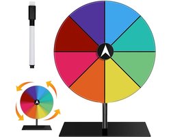 Spinning Reward Wheel - Lucky Wheel met 8 Slots - Stabiliteit Stand - Kleurrijk Spel Lucky Wheel voor Carnaval - Beurs - Feest