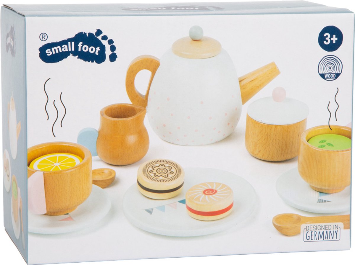 Small Foot - Servies / theeset voor kinderen - 17 stuks - Houten speelgoed vanaf 3 jaar