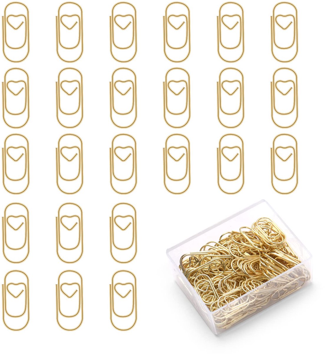Hartvormige Paperclips - 130 Stuks Gouden Paperclips - Multifunctioneel voor Documenten en Decoratie