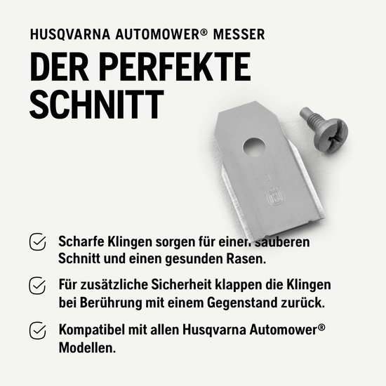 Husqvarna - robotmaaier mesjes - Carbon Steel - 9 stuks van Husqvarna — afbeelding 4