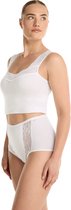 ten Cate Dames High waist lace 2-pack – Ondergoed voor dames – Maat XL – 2-PACK – Wit – Comfortabel Katoen Ondergoed – Ademend & Zacht – Voordeelverpakking