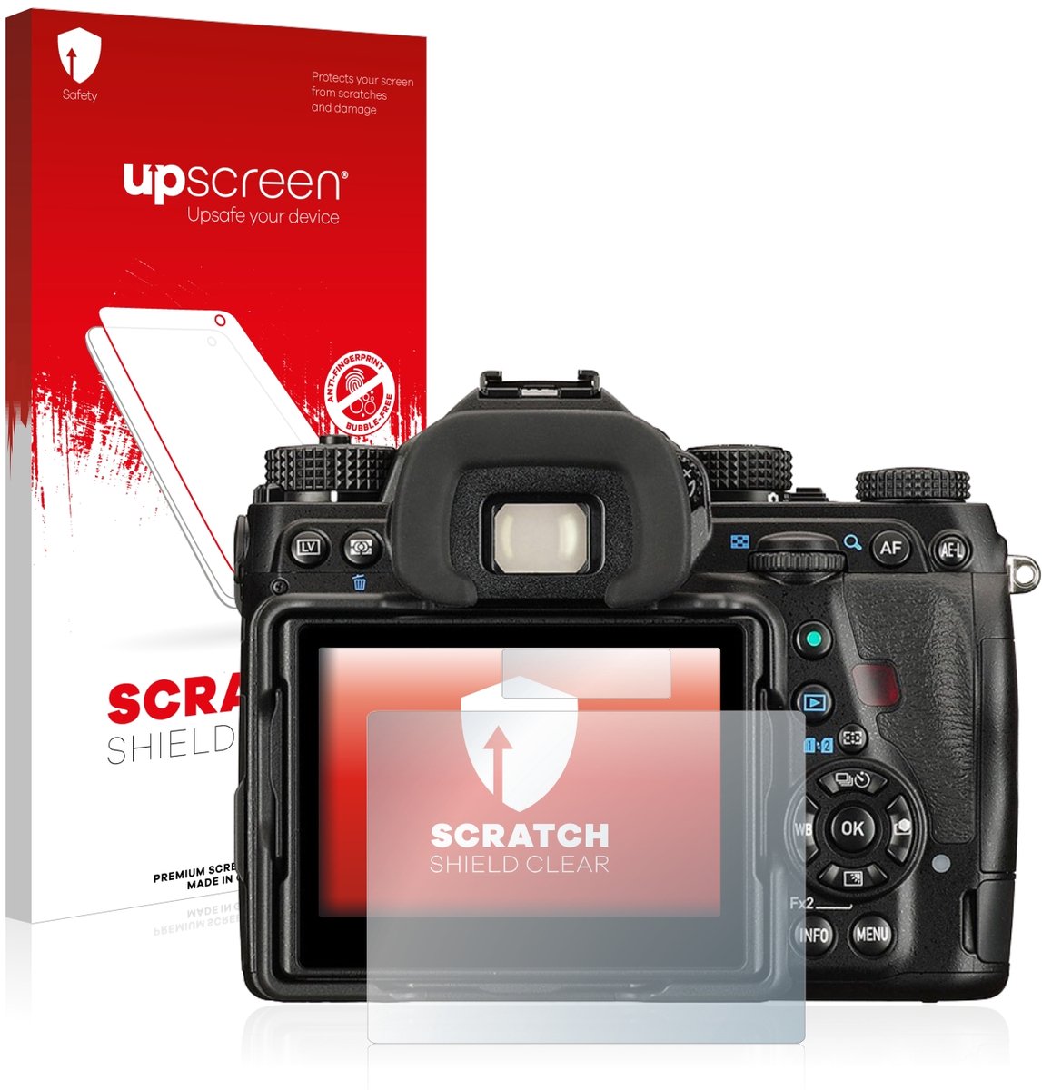 upscreen - Screenprotector voor Pentax K-1 - Folie Beschermfolie transparant