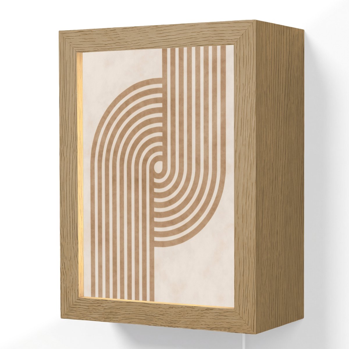 Wandlamp 15x20 cm - Oplaadbaar - Symmetrische bocht - Koperkleurig - Wandlampen binnen woo