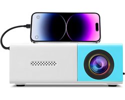 RONN® Mini beamers - Projector - Mini beamer - Wit en Blauw - 19cm x 13cm x 8cm