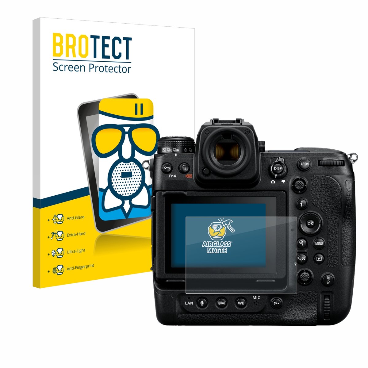 BROTECT - Screenprotector voor Nikon Z 9 - Folie Beschermfolie Beschermglas matte
