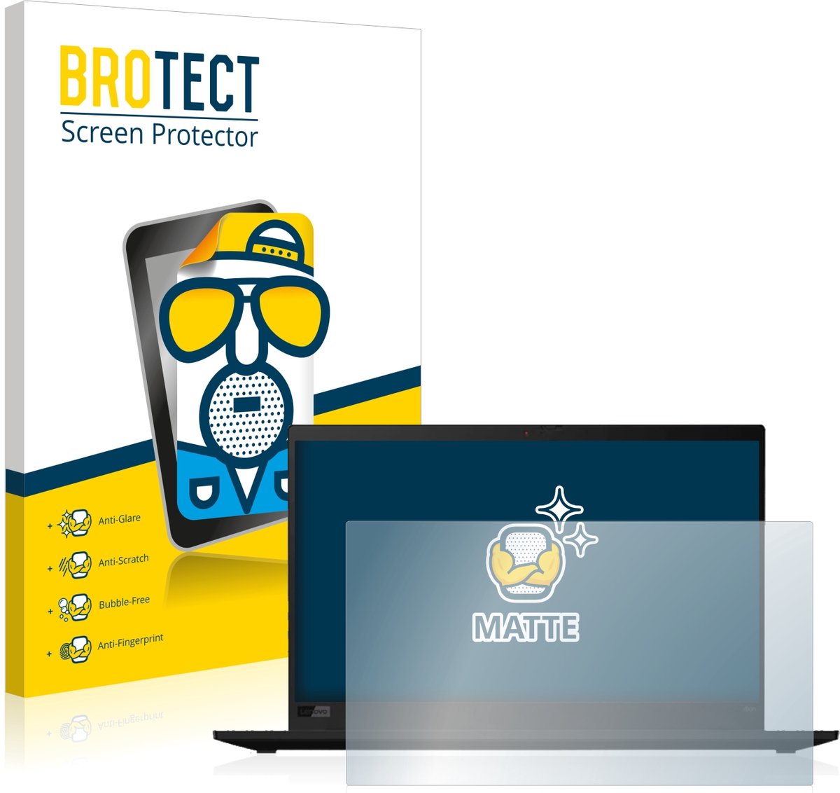 BROTECT - Screenprotector voor Lenovo ThinkPad X1 Carbon (8. Gen.) - Folie Beschermfolie matte