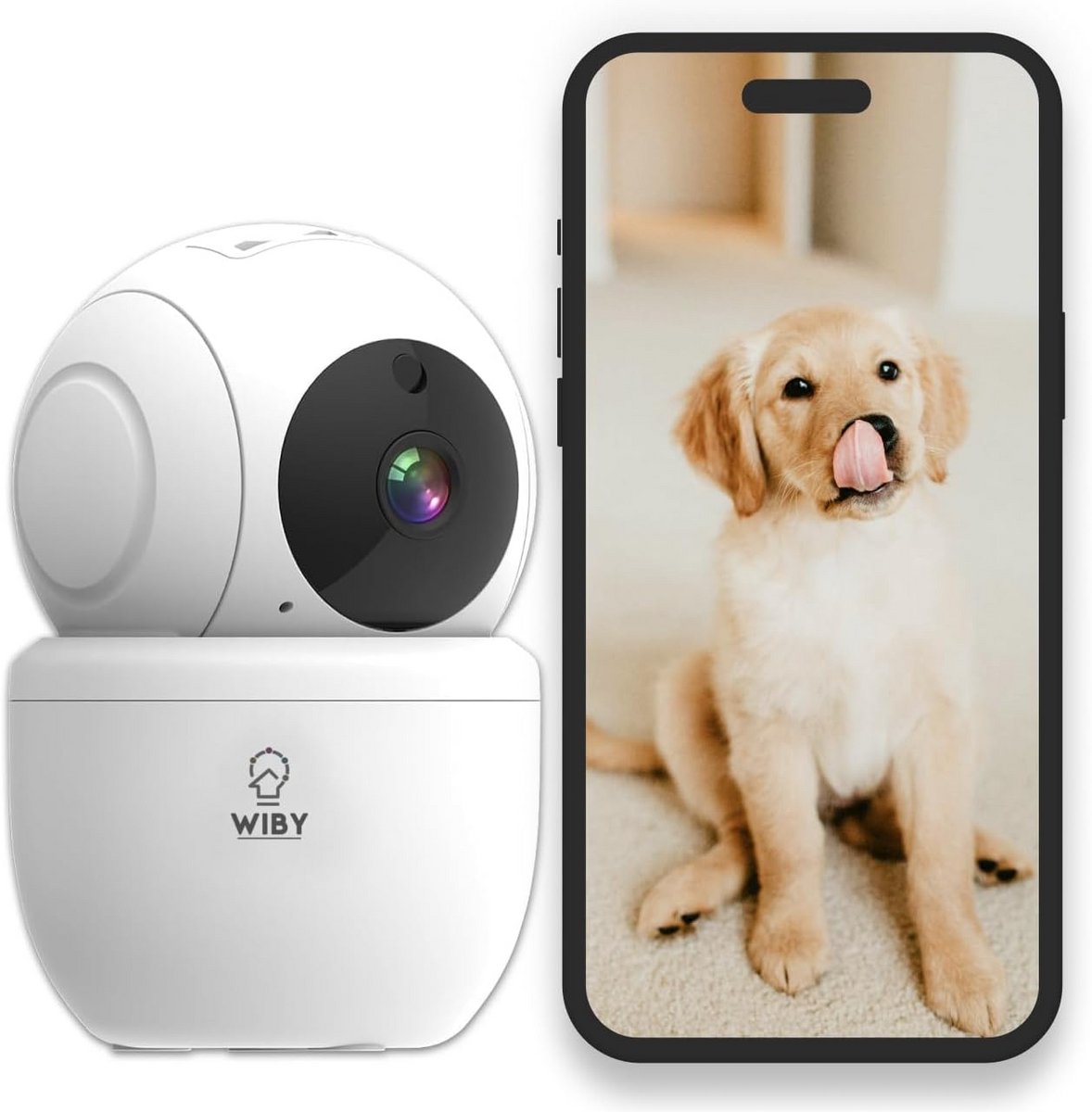 Wifi Binnencamera 1080P met Nachtzicht en Bewegingsdetectie - Compatibel met Smart Home