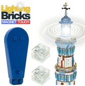 Xainy MS02 Magnetisch Touch Verlichtingsset kubus | Elementensplitser seperator tool | Speelgoed lampjes op batterijen | Technic bouwblokken verlichting geschikt voor city architecture bouwsets | My bricks light geschikt voor Reobrix Pantasy