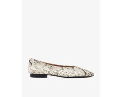 VIA VAI Lou Emmy Ballerina Dames - Leer - Beige - Maat 38